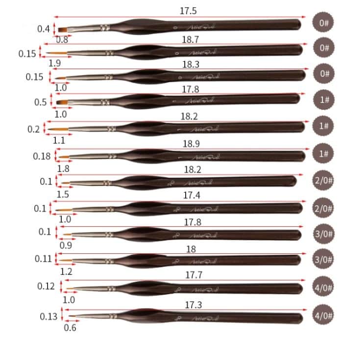 12 teile / set Malerei Dreieckstange Zweifarbige Nylon Haarhaken Linie Stift Aquarell Pinsel Stift Kunst Liefert – Bild 3