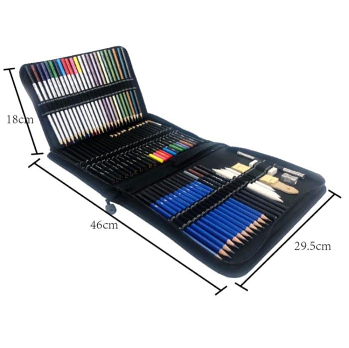 72 in 1 Skizze Bleistift Farbe Blei Set Schüler Handgemalte Kunstfarbe Bleistift – Bild 3