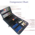 72 in 1 Skizze Bleistift Farbe Blei Set Schüler Handgemalte Kunstfarbe Bleistift – Bild 5