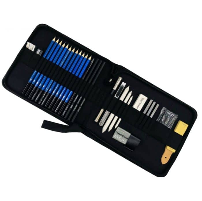 KALOUR 33-in-1-Skizzenstift-Set, Anfänger-Pinsel-Kunstzubehör, 33 in 1 – Bild 2