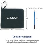KALOUR 33-in-1-Skizzenstift-Set, Anfänger-Pinsel-Kunstzubehör, 33 in 1 – Bild 3