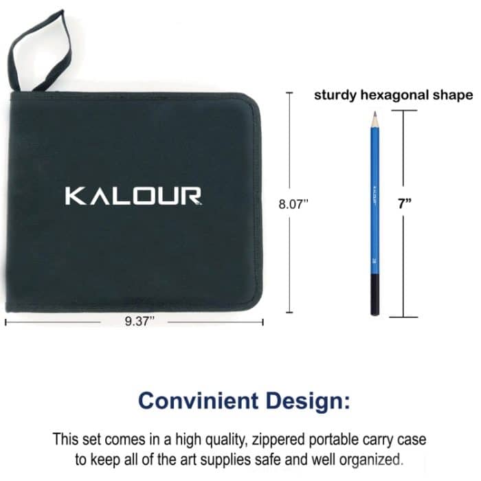 KALOUR 33-in-1-Skizzenstift-Set, Anfänger-Pinsel-Kunstzubehör, 33 in 1 – Bild 3