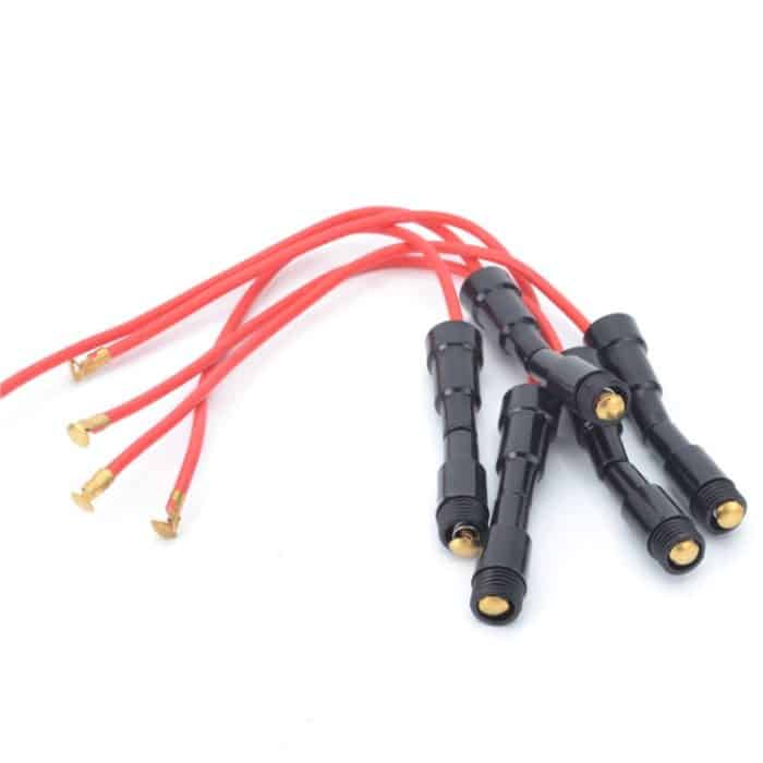 100 stücke verdrahtete Sicherungshalter Sicherungshalter Glashalter, Größe: 5x20mm – Bild 3