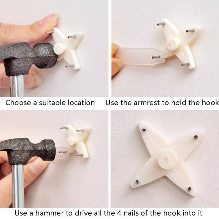 100 Stück pressfrei hängende Nagelhaken, starke Wand, unsichtbare Heftklammer, Fotorahmen, Fotowand ohne Spuren von Nägeln, Spezifikation:, Extra Large, Large, Medium, Card Slot – Bild 7