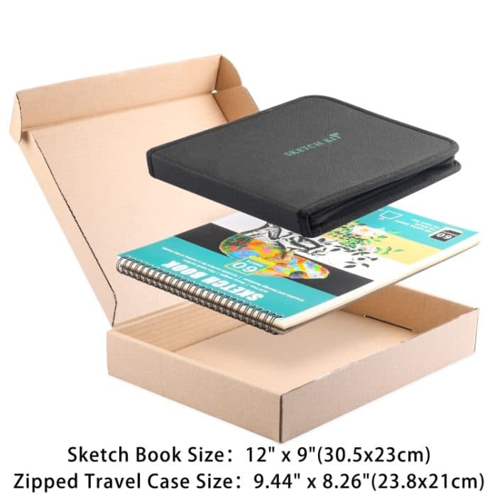 50-in-1 Skizzenstift-Werkzeugset, Hochglanz-Metallstift, Karbonstift, Malkunst-Set, 50 in 1 Sketch Pencil Tool – Bild 3