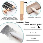 50-in-1 Skizzenstift-Werkzeugset, Hochglanz-Metallstift, Karbonstift, Malkunst-Set, 50 in 1 Sketch Pencil Tool – Bild 7