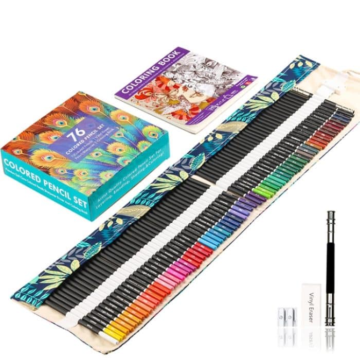 Buntstifte-Set mit 72 Farben, handbemalte Graffiti-Buntstifte, With Roller Shutter Pencil Case – Bild 2