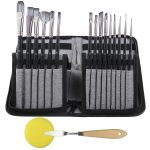17-in-1-Acrylpinsel, Mehrzweck-Nylonwolle-Aquarellpinsel, Kunstmalmaterial, Qith-Leinwand-Maltasche, 17 in 1