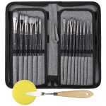 17-in-1-Acrylpinsel, Mehrzweck-Nylonwolle-Aquarellpinsel, Kunstmalmaterial, Qith-Leinwand-Maltasche, 17 in 1 – Bild 2