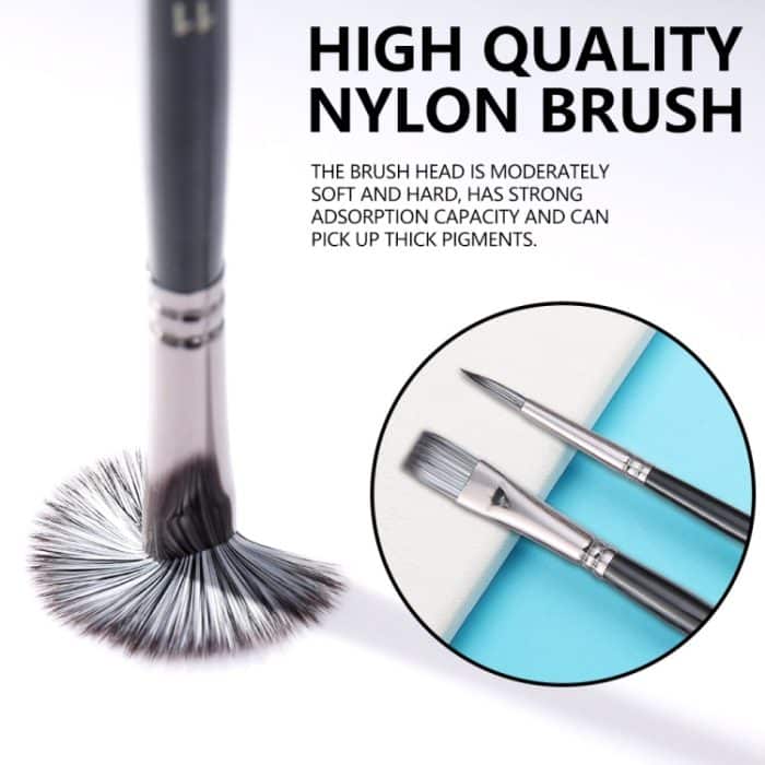 17-in-1-Acrylpinsel, Mehrzweck-Nylonwolle-Aquarellpinsel, Kunstmalmaterial, Qith-Leinwand-Maltasche, 17 in 1 – Bild 6