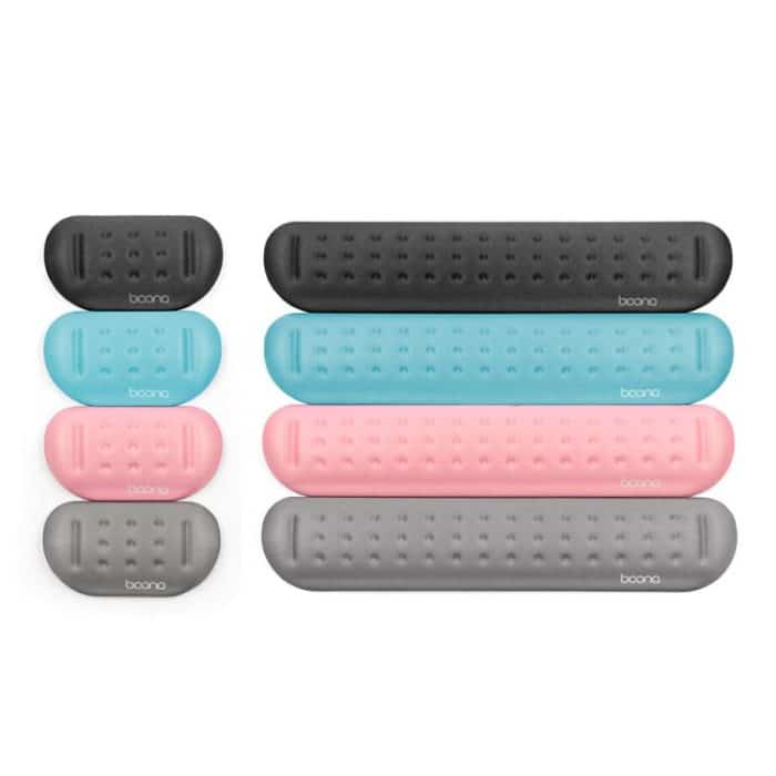 Baona Silikon-Handgelenkpolster aus Memory-Baumwolle, Massageloch, Tastatur-Mauspad, Stil:, Mouse Pad (Blue), Mouse Pad (Gray), Mouse Pad (Black), Mouse Pad (Pink), Medium Keyboard Rest (Blue), Medium Keyboard Rest (Gray), Medium Keyboard Rest (Black)... – Bild 2