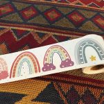 CM2107018 Bordüren-Aufkleber, Tafel-Regenbogen-Aufkleber, Bohemian-Aufkleber, 20mx7.6cm