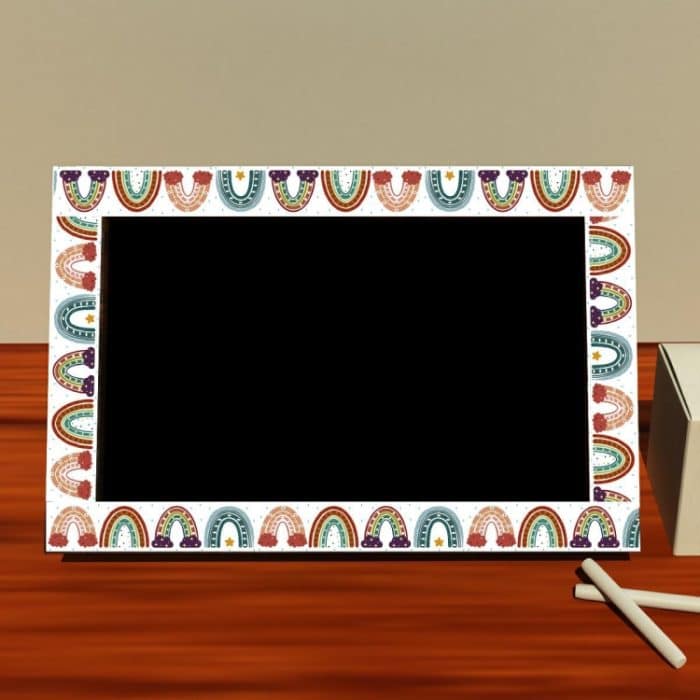 CM2107018 Bordüren-Aufkleber, Tafel-Regenbogen-Aufkleber, Bohemian-Aufkleber, 20mx7.6cm – Bild 5