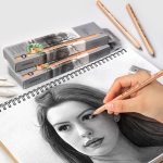 2 Boxen Marco 7001 Skizzenstift Kinder Original Holz Wort Lernen Briefpapier Kunst Kalligraphie Zeichenstift, HB, 2B, 2H, B, 3B, 4B, 5B, 6B, 7B, 8B, 9B – Bild 7