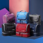 RH523 Reise-Make-up-Aufbewahrungstasche, großes Fassungsvermögen, wasserdicht, Anti-Schimmel, Trocken- und Nasstrennpaket, tragbarer Haken-Waschbeutel – Bild 2