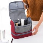 RH523 Reise-Make-up-Aufbewahrungstasche, großes Fassungsvermögen, wasserdicht, Anti-Schimmel, Trocken- und Nasstrennpaket, tragbarer Haken-Waschbeutel – Bild 5