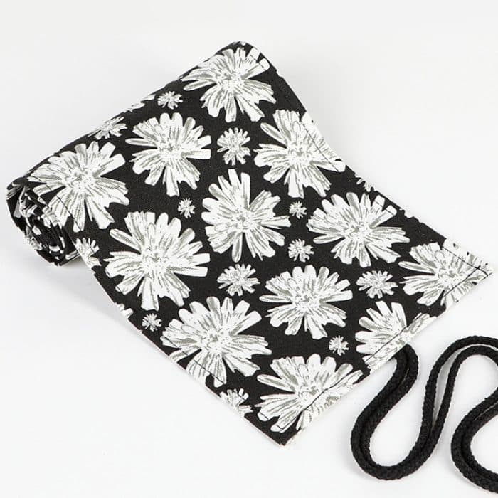 Schneeflocken-Druck, handgefertigt, Leinwand, Stiftvorhang, großes Fassungsvermögen, Roller-Stifttasche, Skizze, Farbstift, Schreibwarenbox, 12 Holes, 24 Holes, 36  Holes, 48  Holes, 72  Holes – Bild 3