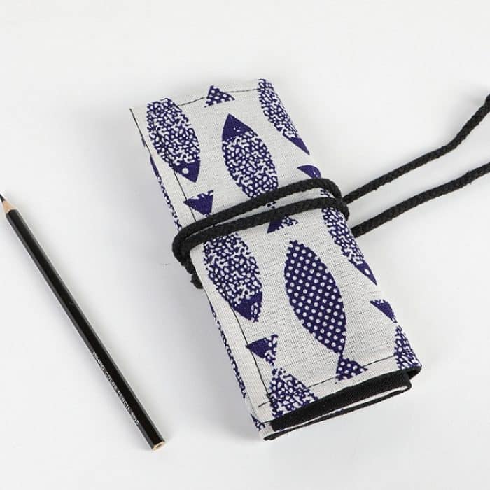 Saury Hand-Canvas-Stiftvorhang, Farbe, Bleiroller, Stifttasche, Aufbewahrung, Schreibwarenbox, 12 Holes, 24 Holes, 36  Holes, 48  Holes, 72 Holes – Bild 4