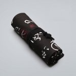 Schwarze Kalligraphie-Leinwand-Stiftvorhang-Skizze-Farbstifttasche, 12 Holes, 24 Holes, 36  Holes, 48  Holes, 72 Holes – Bild 4