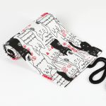Paar Katze Gedruckt Leinwand Stift Vorhang Große Kapazität Roller Stift Tasche Skizze Farbe Bleistift Tasche, 12 Holes, 24 Holes, 36 Holes, 48 Holes, 72 Holes – Bild 5