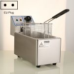 4L Elektriker Fritteuse Home Desktop Single Zylinder Kleine elektrische Fritteuse, EU-Stecker