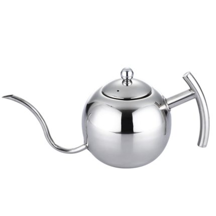 Handspülkanne, Mokka-Kaffeekanne, Edelstahl-Kaffeekanne, europäischer Stil, Edelstahl-Teekanne mit Sieb, 1L, 0.85L