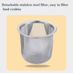 Handspülkanne, Mokka-Kaffeekanne, Edelstahl-Kaffeekanne, europäischer Stil, Edelstahl-Teekanne mit Sieb, 1L, 0.85L – Bild 5