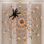 LED-Spinnennetzlampe mit Fernbedienung, Halloween-Atmosphäre, Dekoration, Requisiten, Leistung:, USB-in, Battery Box – Bild 7