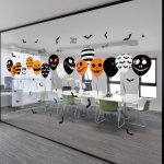 3 Stück Halloween Horror Glas Dekoration Aufkleber Ballon elektrostatische Aufkleber, Balloon Electrostatic Sticker – Bild 4