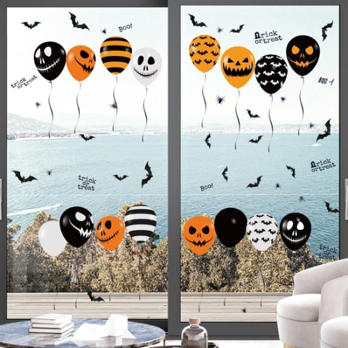3 Stück Halloween Horror Glas Dekoration Aufkleber Ballon elektrostatische Aufkleber, Balloon Electrostatic Sticker – Bild 5