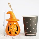 5 Stück Halloween-Dekoration, Kürbislaterne, LED-Leuchtornamente, Veranstaltungsort-Layout-Requisiten, Pumpkin Lantern – Bild 3