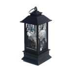 2 Stück Halloween-Dekoration Requisiten LED tragbare kleine Windlaterne, Castle Witch, Skeleton, Ghost, Pumpkin Witch