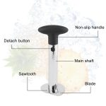 2 Stück Edelstahl-Ananasschäler, Obstschneider, Küchenutensilien, Pineapple Corer Slicer (Black handle), Pineapple Corer Slicer (Yellow handle), Pineapple Corer Slicer (Fruit Green handle) – Bild 6