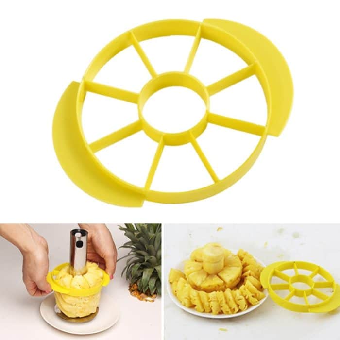 2 Stück Edelstahl-Ananasschäler, Obstschneider, Küchenutensilien, Pineapple Corer Slicer (Black handle), Pineapple Corer Slicer (Yellow handle), Pineapple Corer Slicer (Fruit Green handle) – Bild 7