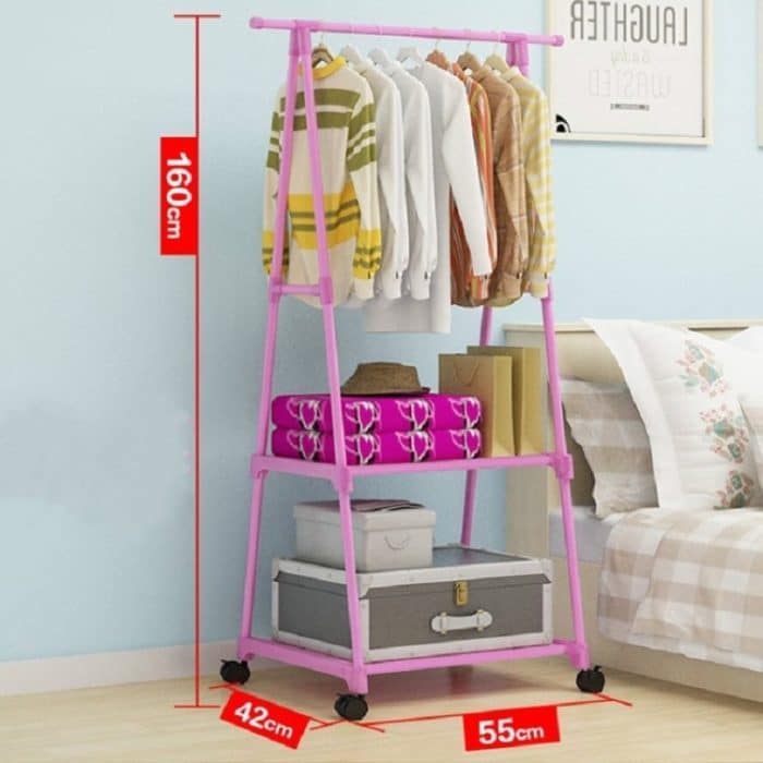 Abnehmbare Multifunktions-Bodendreieck-Einfachgarderobe aus Edelstahl – Bild 2