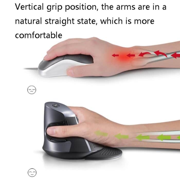 DELUX M618 6-Tasten Vertikale Schnecke Ergonomische kabellose Maus, Wireless – Bild 4