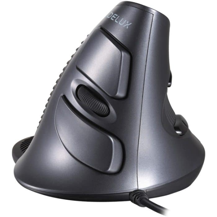 DELUX M618 vertikale Handmaus mit 6 Tasten, ergonomische kabelgebundene Maus, Kabellänge: 1,5 m, Wired – Bild 1