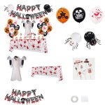 Halloween-Ballon-Set, blutfarbenes Banner, dreidimensionale Geister-Party-Dekoration, Blood Deskcloth Set, Pumpkin Tablecloth set, Honeycomb Ball 1, Honeycomb Ball 2 – Bild 4