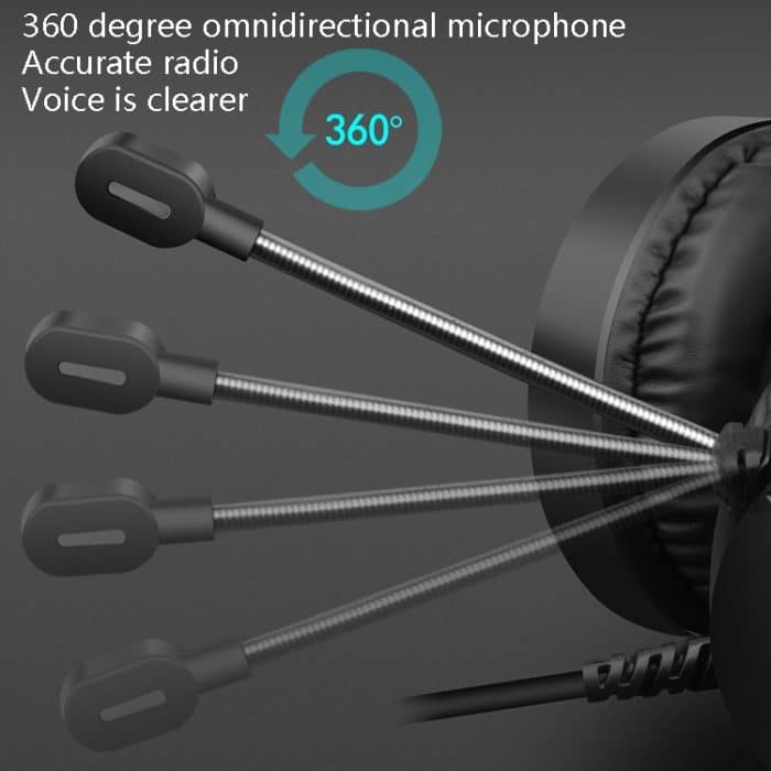 Smailwolf AK3 Headset Spielkopfhörer Kabelgebundenes leuchtendes Desktop-Computer-Headset, Stil:, 3.5mm Double Plug Black, USB Single-plug Black – Bild 6