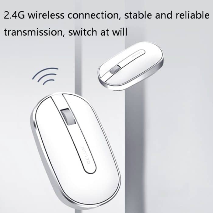 Delux M326 4 Tasten Wireless Silent Maus Tragbare Laptop Maus – Bild 4