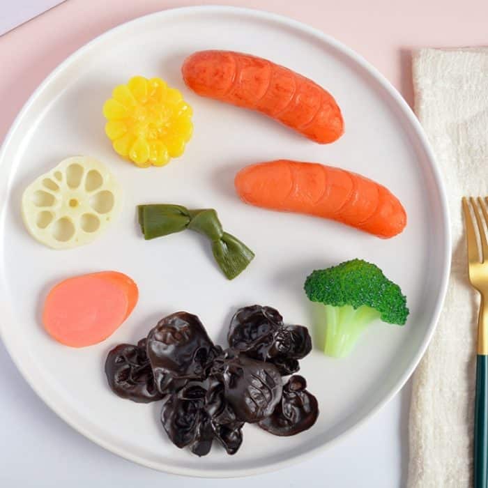 Simulation Lebensmittelmodell Fotofotografie Requisiten, 1 PC Brushed Steak, 1 PC Fragrant Steak, 1 PC Linger Steak, 2 PCS Chicken Wings, 3 PCS Hot Dog, 3 PCS Squid, 3 PCS Pork Mouth, 3 PCS Poached Egg, 4 PCS Broccoli, 4 PCS Mushroom, 4 PCS Corn... – Bild 2