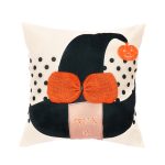 2 Stück SYSDWS21 45 x 45 cm Halloween-Dekorationsdruck-Kissenbezug ohne Innenkern, Stil:, Witchcher Hat, Spider, Lace Witch Hat