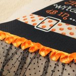 2 Stück SYSDWS21 45 x 45 cm Halloween-Dekorationsdruck-Kissenbezug ohne Innenkern, Stil:, Witchcher Hat, Spider, Lace Witch Hat – Bild 5