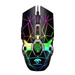 LEAVEN 7 Tasten 4000DPI USB verkabelt Computer Büro leuchtende RGB mechanische Gaming-Maus, Kabellänge: 1,5 m, S30 Black, S30 White, S30 Pink, S10 Black