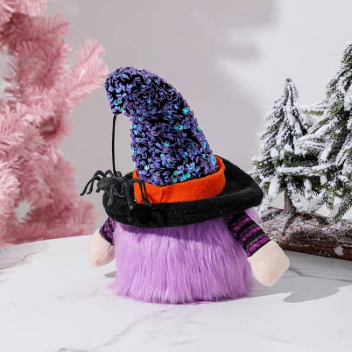 Halloween-Dekorationszubehör, glänzende gesichtslose Puppe, Orange, Purple – Bild 7