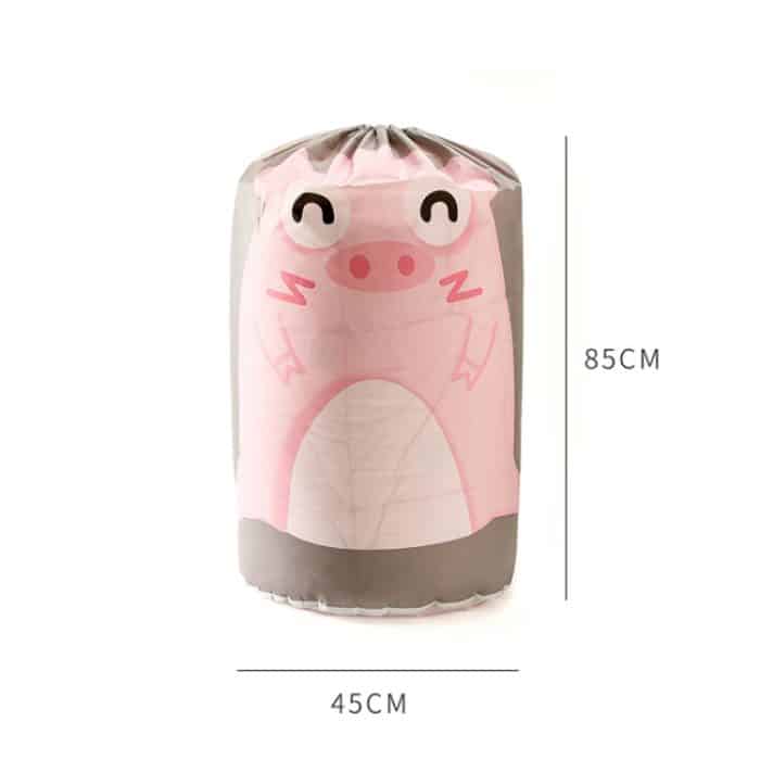 4 Stück Quilt-Aufbewahrungstasche, Quilt-Beam-Öffnung, Aufbewahrungstasche, Zylinder, staubdicht, für Kleidung, Kleidung, Finishing-Tasche, Pink Pig, Yellow Tiger – Bild 3