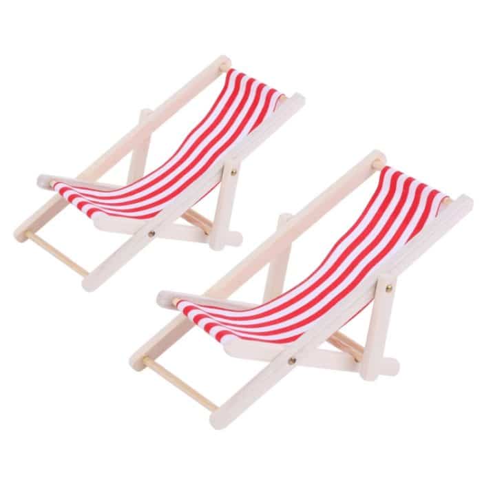 2 PCS 1:12 Strand Lounge Stuhl Simulation Modell Outdoor Strand Szene Schießen Requisiten können gefaltet werden, Beach Lounge Chair(Red), Beach Lounge Chair(Purple), Beach Lounge Chair(Yellow), Beach Lounge Chair(Sky Blue), Beach Lounge Chair(Royal Blue) – Bild 1