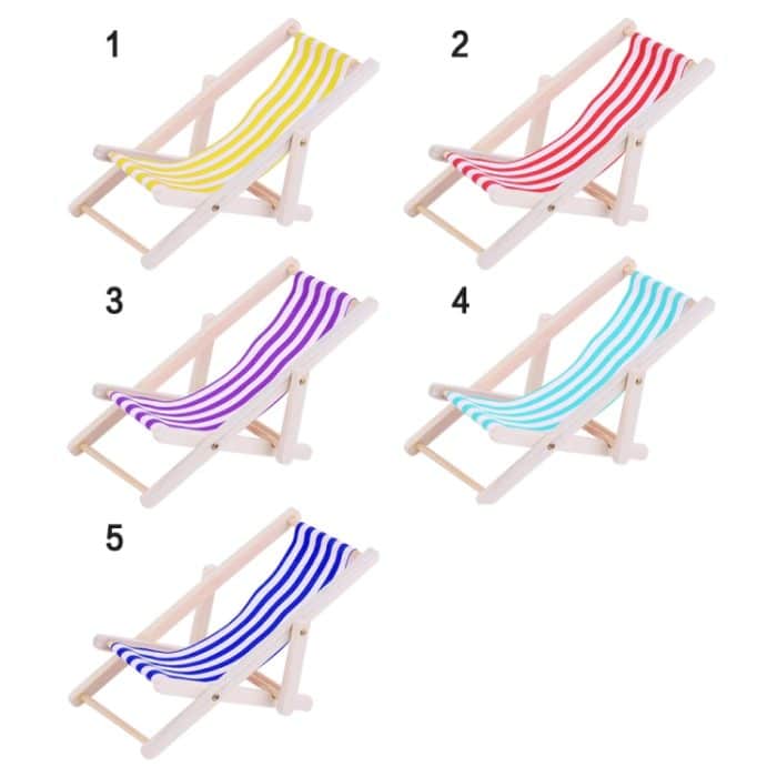 2 PCS 1:12 Strand Lounge Stuhl Simulation Modell Outdoor Strand Szene Schießen Requisiten können gefaltet werden, Beach Lounge Chair(Red), Beach Lounge Chair(Purple), Beach Lounge Chair(Yellow), Beach Lounge Chair(Sky Blue), Beach Lounge Chair(Royal Blue) – Bild 2