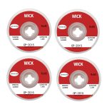 4 Stück Seidendraht-Mangel-Zinn mit geringem Rückstandsstreifen BGA zum Entfernen von Zinn-Schweißstreifen, elektronische Wartung, Schweißmaterial, CP-2015 2.0mm x 1.5m, CP-2515 2.5mm x 1.5m, CP-3015 3.0mm x 1.5m, CP-3515 3.5mm x 1.5m