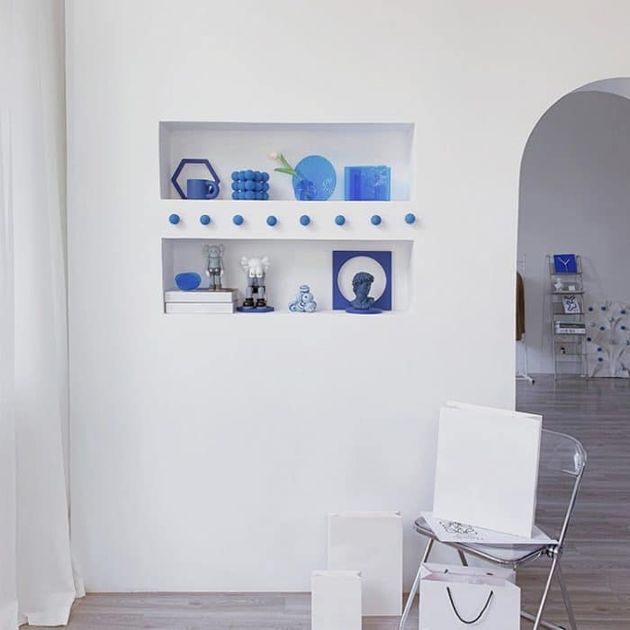 Studio-Hintergrund-Ornament-Foto-Requisiten, Translucent Blue Round Sheet, Translucent Blue Cross Circle, Blue Round Acrylic Ornament, Blue Square Acrylic Ornament, Acrylic Clock, Translucent Acrylic Clock, Blue Ball Rubik Cube, Blue Plaster... – Bild 5